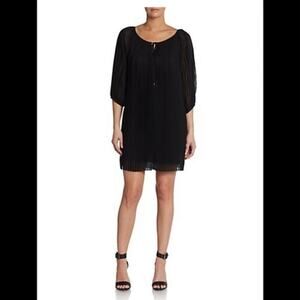 Diane Von Furstenberg Womens Keoni Plisse Pleated Black‎ Dress Sz 2 Minimalist